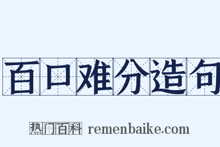 百口难分造句是什么意思的图片
